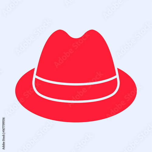 Hat symbol trendy artwork useful vector Illustration red design lovely colorful background