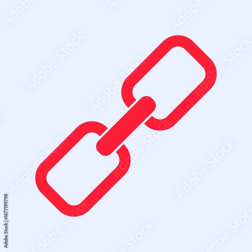 Link symbol trendy artwork useful vector Illustration red design gorgeous colorful background