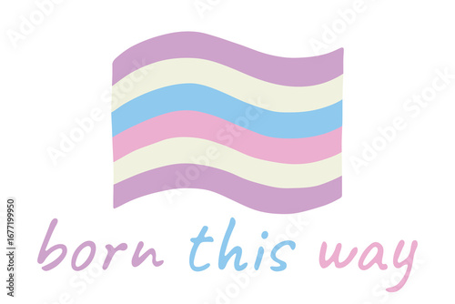 Colorful Intersex pride flag Happy pride day LGBTQ community Pride Month Vector hand drawn doodle for posters, stickers, logo, cards