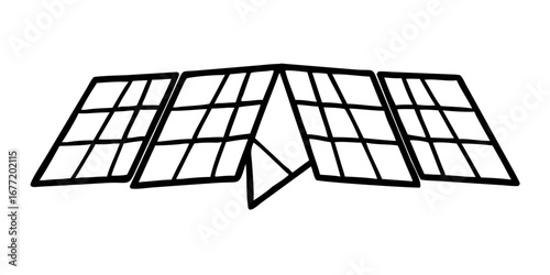 Vector art of solar panels