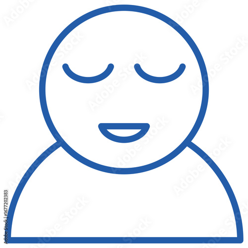 Comfort Outline Blue Icon