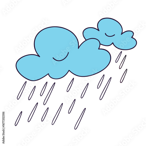 Blue clouds raining weather