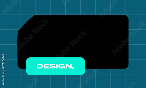 Modern pop up window illustration. Lower third design overlay element.