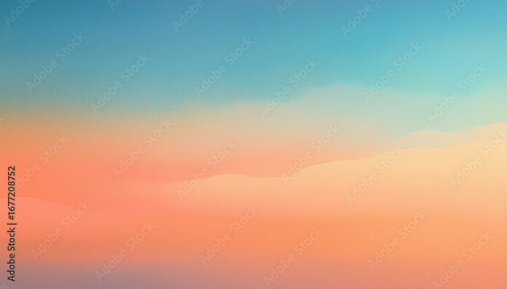Obraz premium soft textured gradient sky in warm peach and cool blue tones ideal for minimalist background print design calming web banner or subtle branding texture