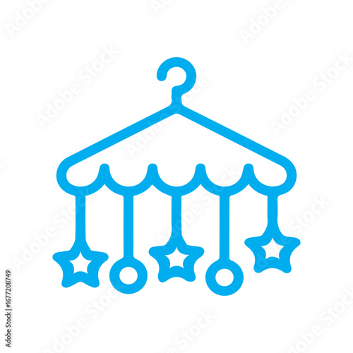 Baby crib mobile icon