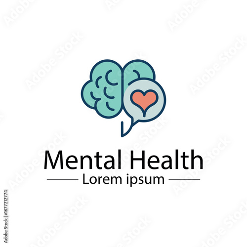 Minimalist mental health logo