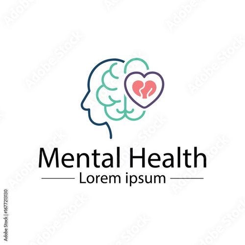 Minimalist mental health logo