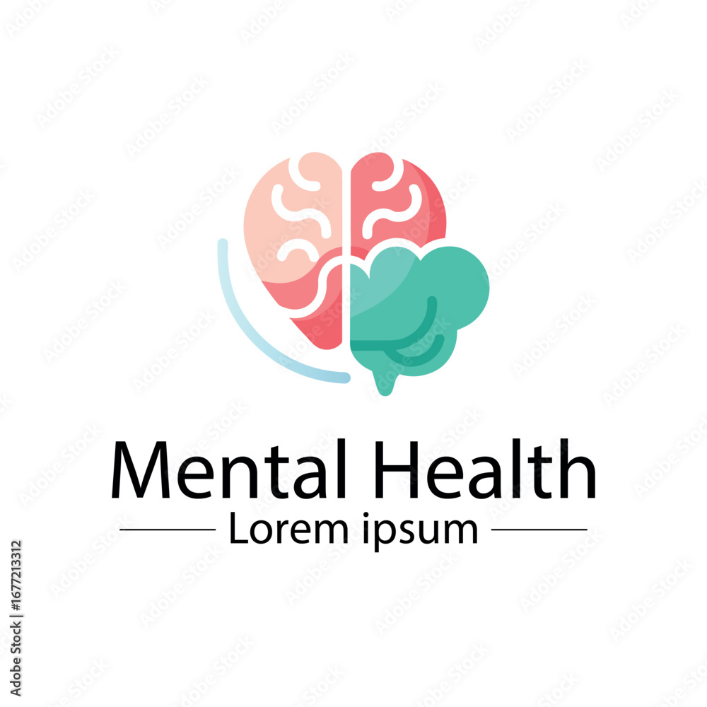 Fototapeta premium Minimalist mental health logo