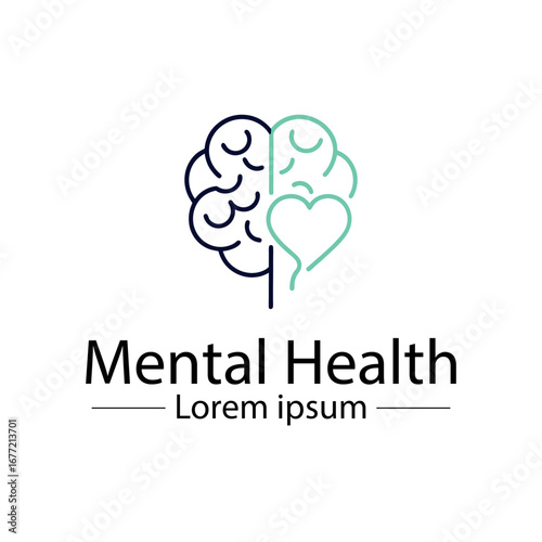 Minimalist mental health logo