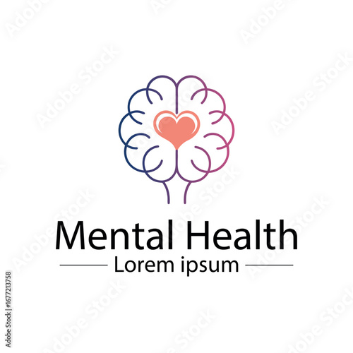 Minimalist mental health logo