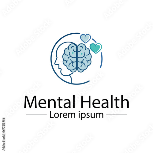 Minimalist mental health logo