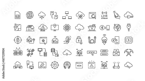 Linear Style internet technology Icons