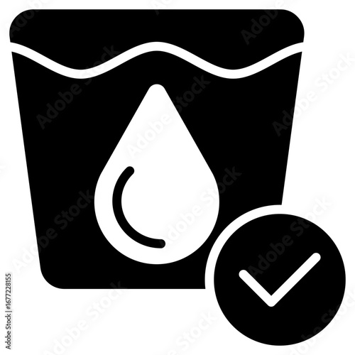 Sanitation Glyph Black Icon