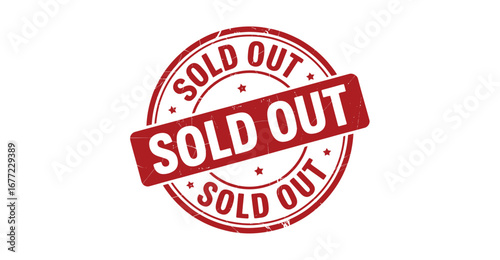 Red distressed “SOLD OUT” stamp graphic with bold central text and circular repetition, symbolizing product unavailability 