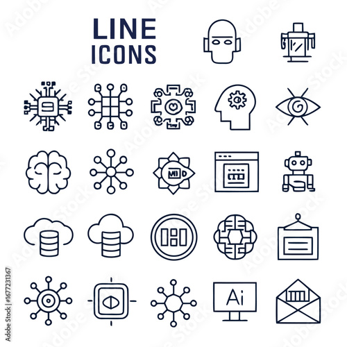 A collection of black vector social media icons for web design