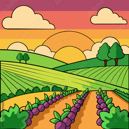 Colorful row of charming houses on a street vector illustration for real estate and urban design