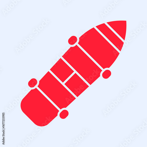 Skateboard symbol trendy artwork useful vector Illustration red design cute colorful background