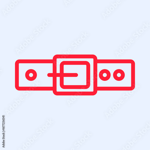 Belt symbol trendy artwork useful vector Illustration red design handsome colorful background