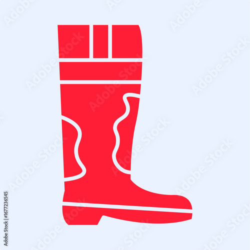 Boot symbol trendy artwork useful vector Illustration red design handsome colorful background