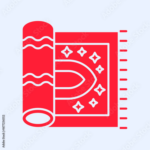 Carpet symbol trendy artwork useful vector Illustration red design handsome colorful background