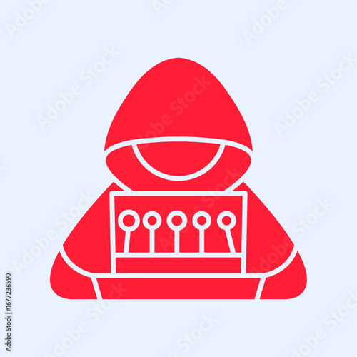 Cyber Attack symbol trendy artwork useful vector Illustration red design handsome colorful background