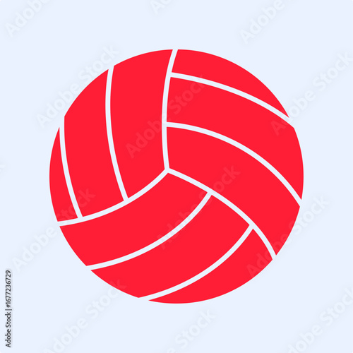 Volleyball symbol trendy artwork useful vector Illustration red design handsome colorful background