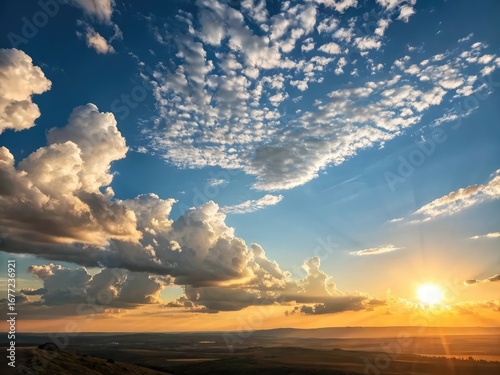 sunset in the sky