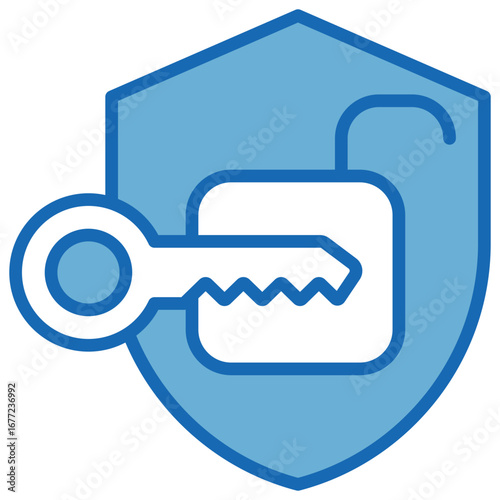 Access Blue White Icon Editable Stroke