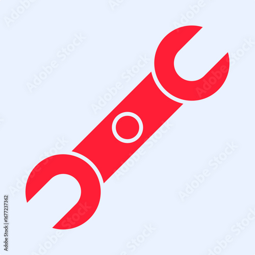 Wrench symbol trendy artwork useful vector Illustration red design stunning colorful background