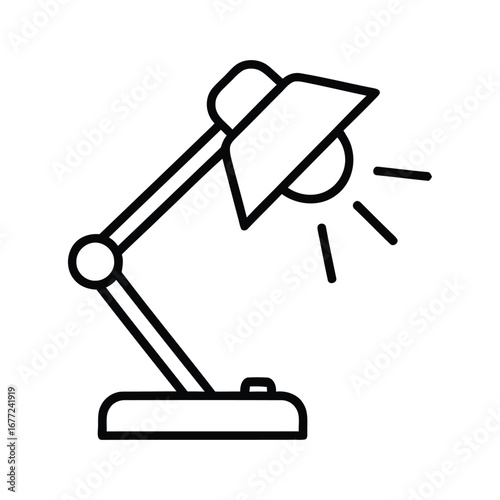 Vector illustration of a lamp on white background
