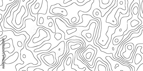seamless pattern with abstract shapes.Abstract lines background. Contour maps. Vector illustration. The stylized height of the topographic map contour in lines and contours isolated on transparent.