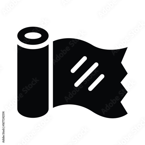 plastic wrap glyph icon illustration vector graphic.eps
