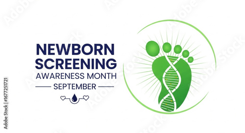 Newborn screening medical illustration for early detection