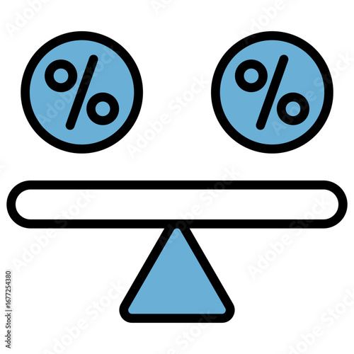 Equity Blue Black Icon Editable Stroke