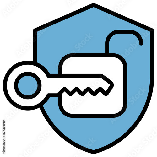 Access Blue Black Icon Editable Stroke
