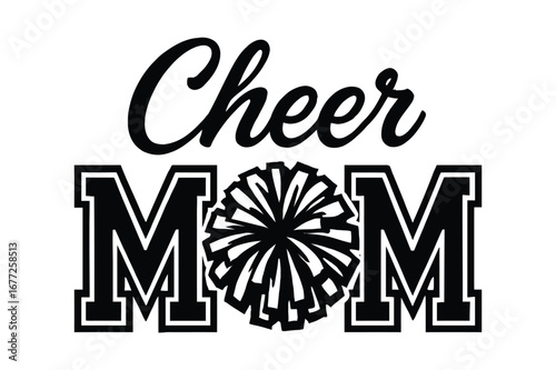Cheer Mom Pom Pom Design