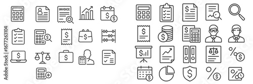 Financial and Business Icons Set