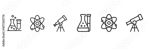 Science and research icons