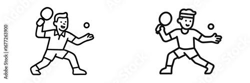 Man playing table tennis icon