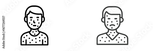 Person with skin rash icon
