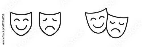 Comedy and Tragedy Masks Icon