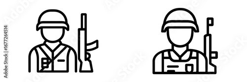 Soldier icon with rifle