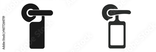 Door knob hanger icons
