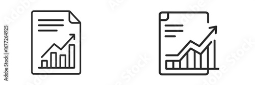 Document with upward trending graph icon