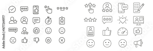 Customer Feedback and Rating Icons