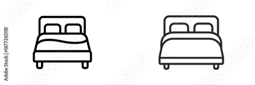 Bed icon with pillows