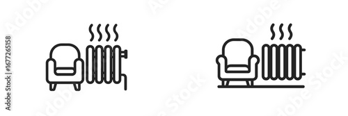 Chair and Radiator Icon