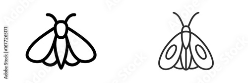 Minimalist moth outline icon
