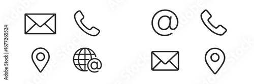Contact Icons: Mail, Phone, Location, Internet