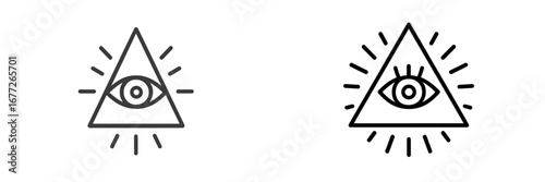All Seeing Eye Triangle Icon